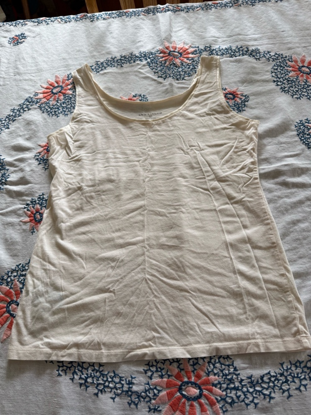 Cream Colored Tank Ann Taylor